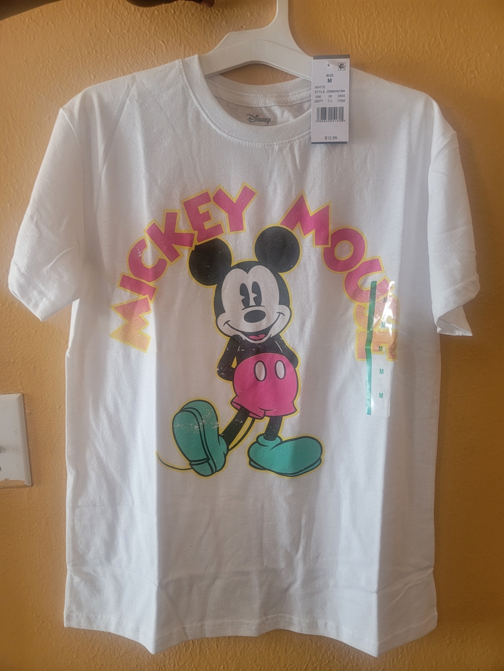 3X Disney White Tee with Pink Shorts & Teal Shoes Mickey Graphic